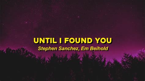 until i found you (em beihold version) 和訳|Stephen Sanchez .